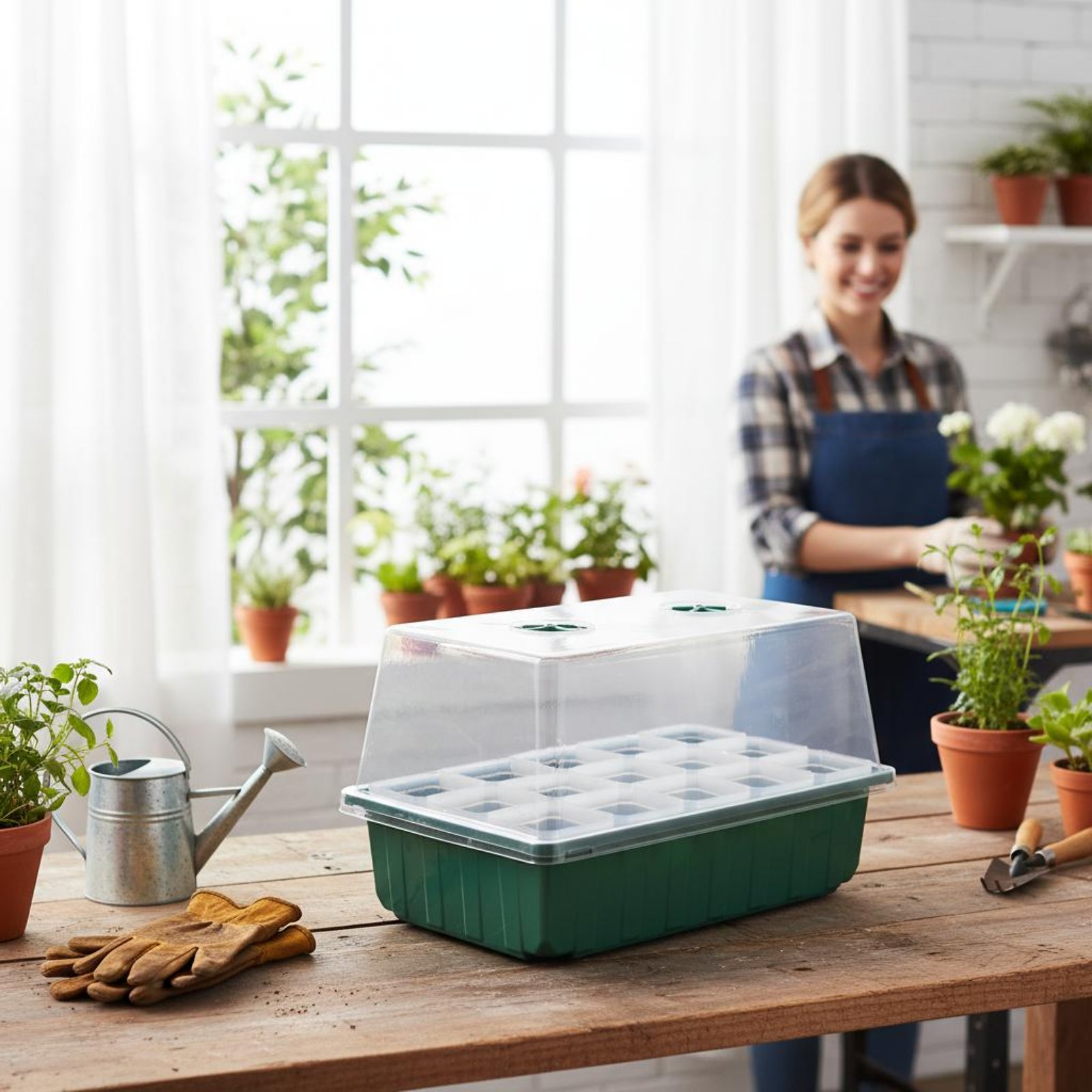 Humidity Dome Kit - Kotak Propagator Rumah Kaca Mini Transparan